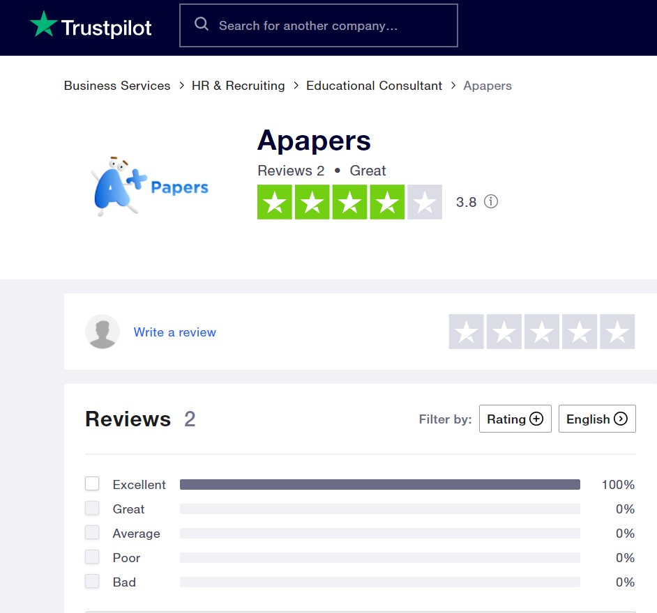 trustpilot.com review page